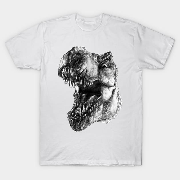 T-Rex T-Shirt by AlexandraBowmanArt